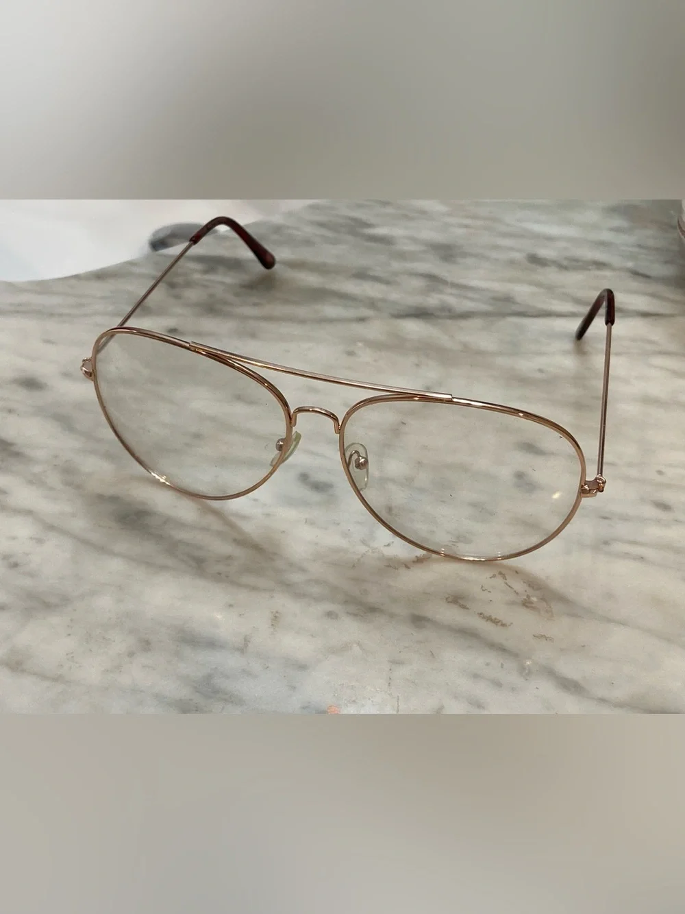 Rose Gold Aviator Glasses